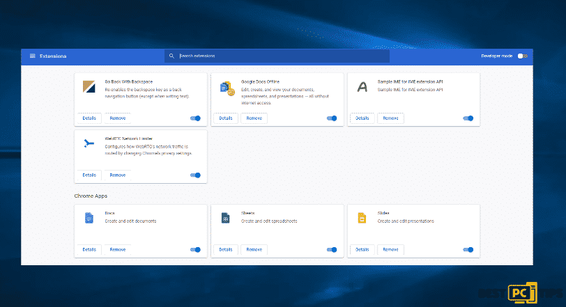 Remove Chrome Extensions