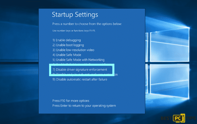 startup settings win