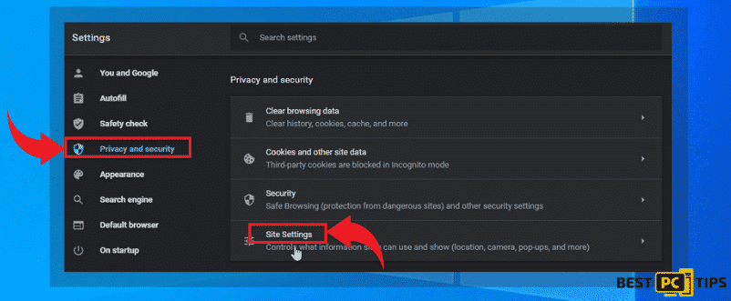 chrome privacy security