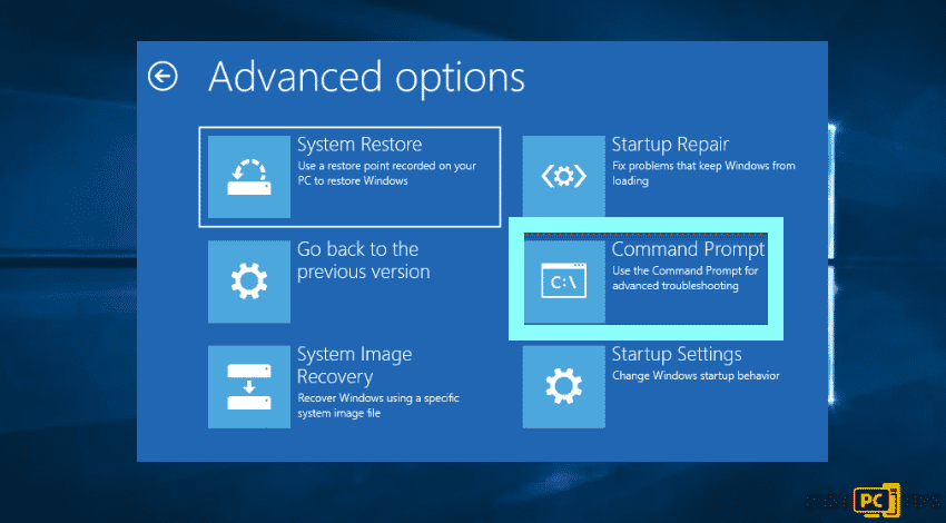 win options cmd