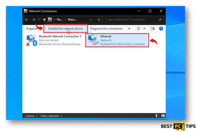 Disabling Network Device