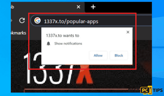 1337x(.)to Browser Notification