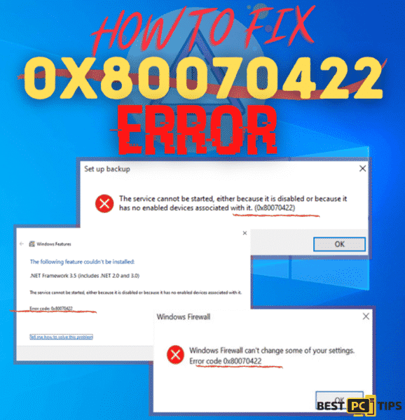 0x80070422 windows error fix