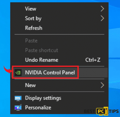 Opening NVIDIA Control Panel