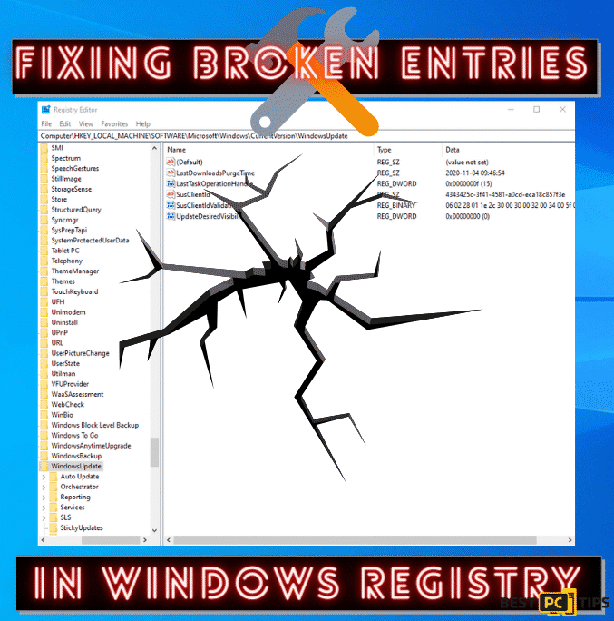 Fixing Broken Entries in Windows Registry