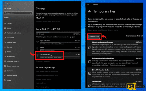 Deleting Temporary Files