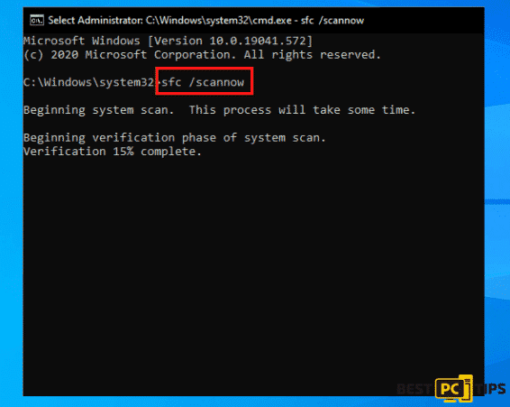 Running the Windows System File Checker