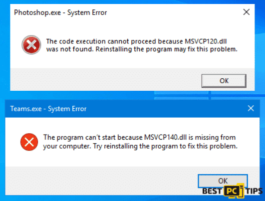 MSVCP140.dll was not found