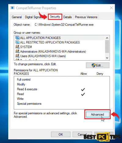 CompatTelRunner Advanced Properties