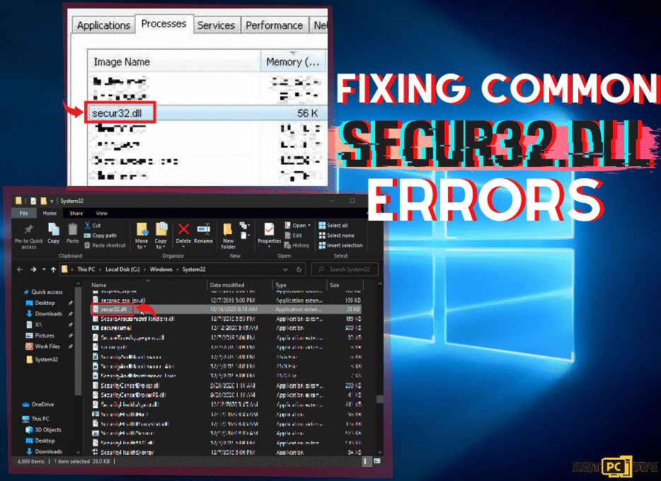 fix secur32.dll missing error