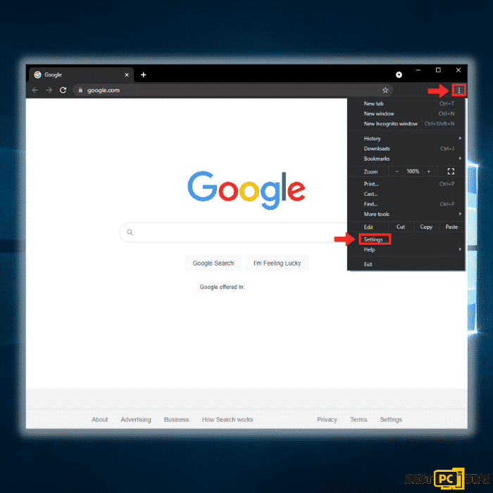 buleor chrome settings