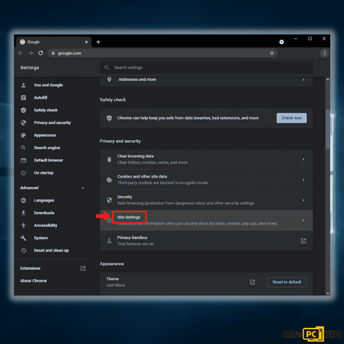 buleor site settings