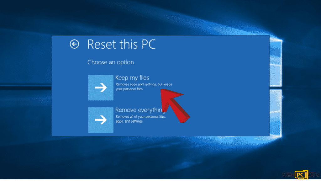 Restore Windows 10- keep your files