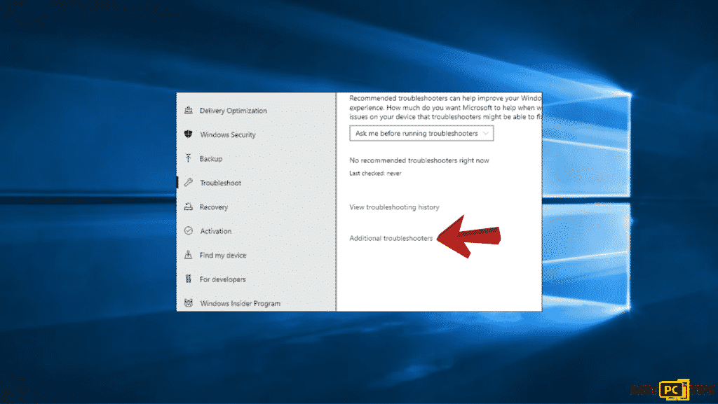 Fix Windows Update Error 0x80070424a -additional troubleshooters