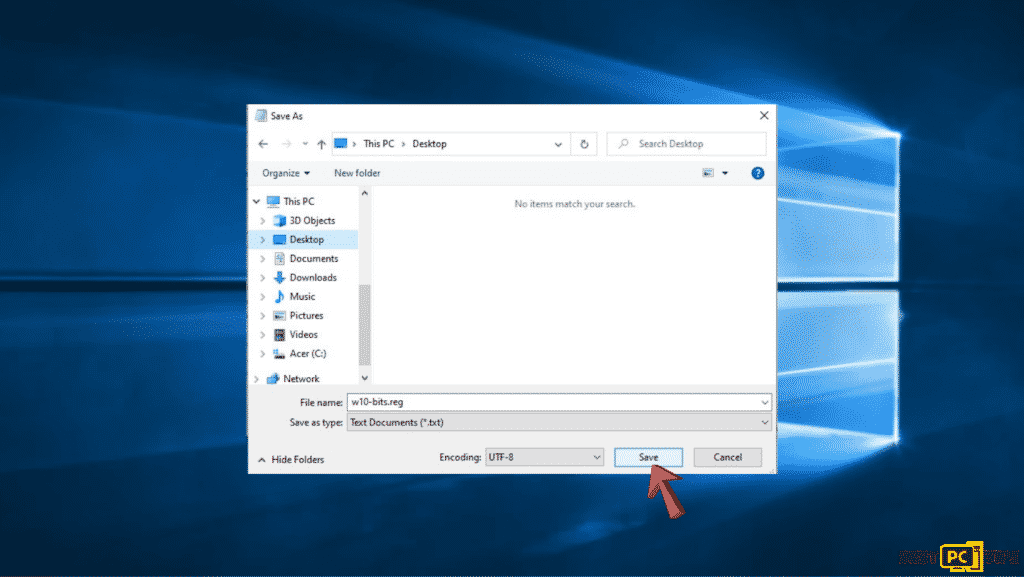 Fix Windows Update Error 0x80070424a - save to desktop