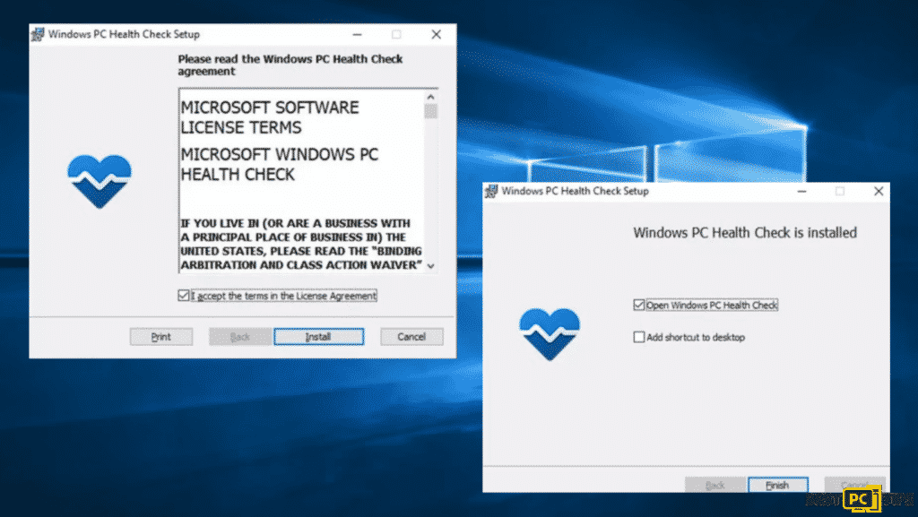 PC health check if PC can work on windows 11
