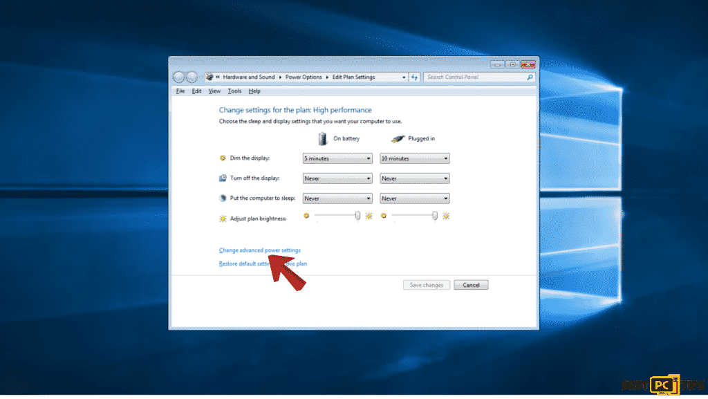 fix computer brightness automatic-change plan settings