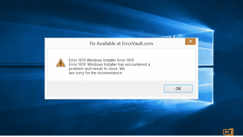 fix Windows Installer Error 1619  pop up