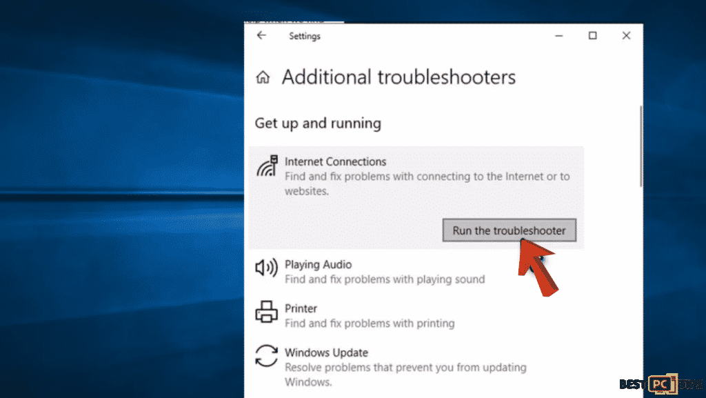 run the troubleshooter to increase download on stream