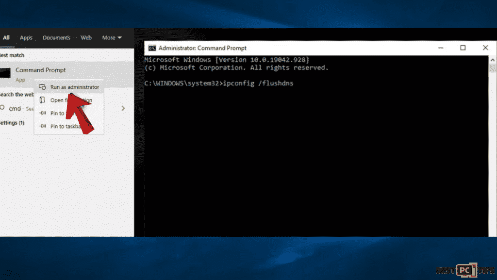 run as administrator command prompt to increase download in steam
