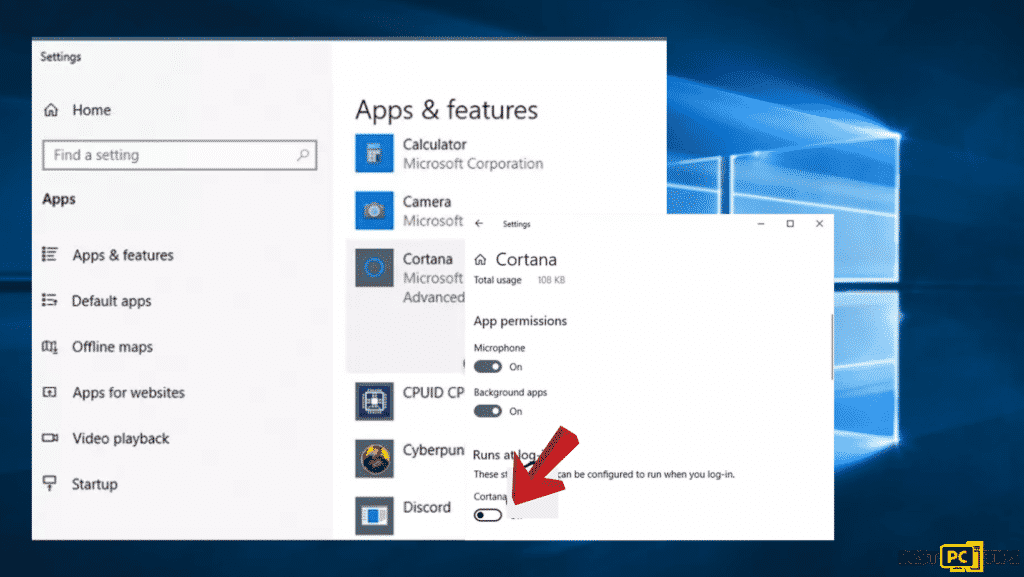 how to uninstall cortana in the apps