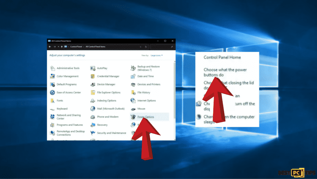How to fix Windows not shutting down- power options
