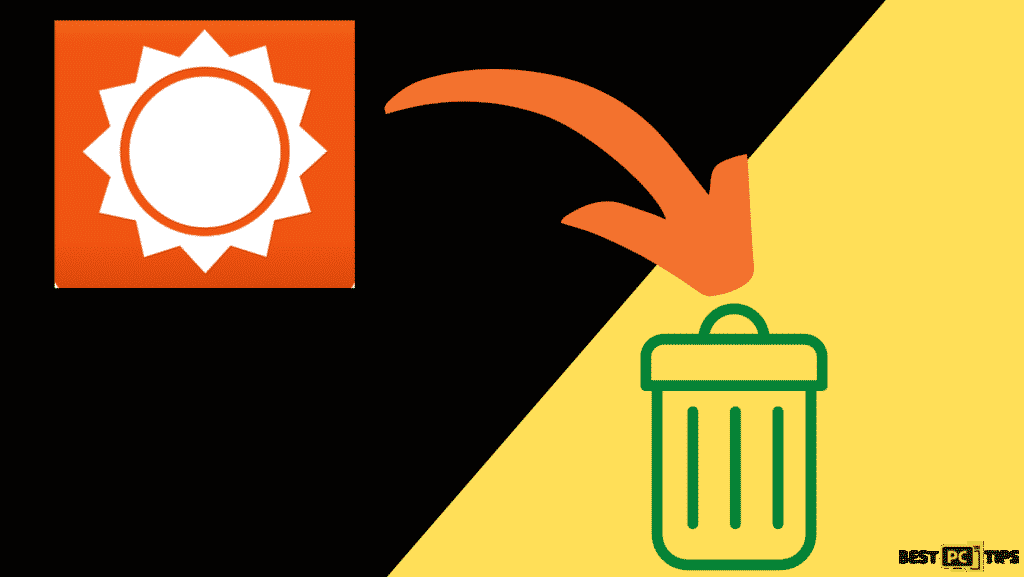 remove Accuweather - logo and trash