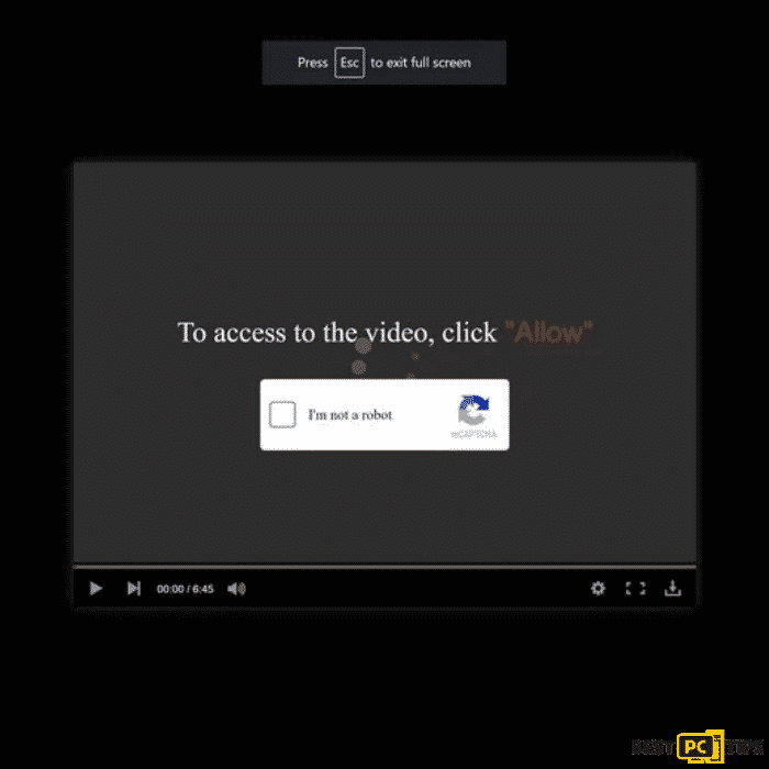 To access to the video, click "Allow"