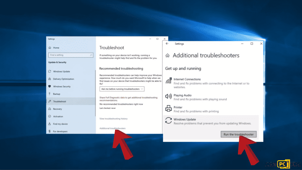 Fix Windows update error 0xc1900130- troubleshoot