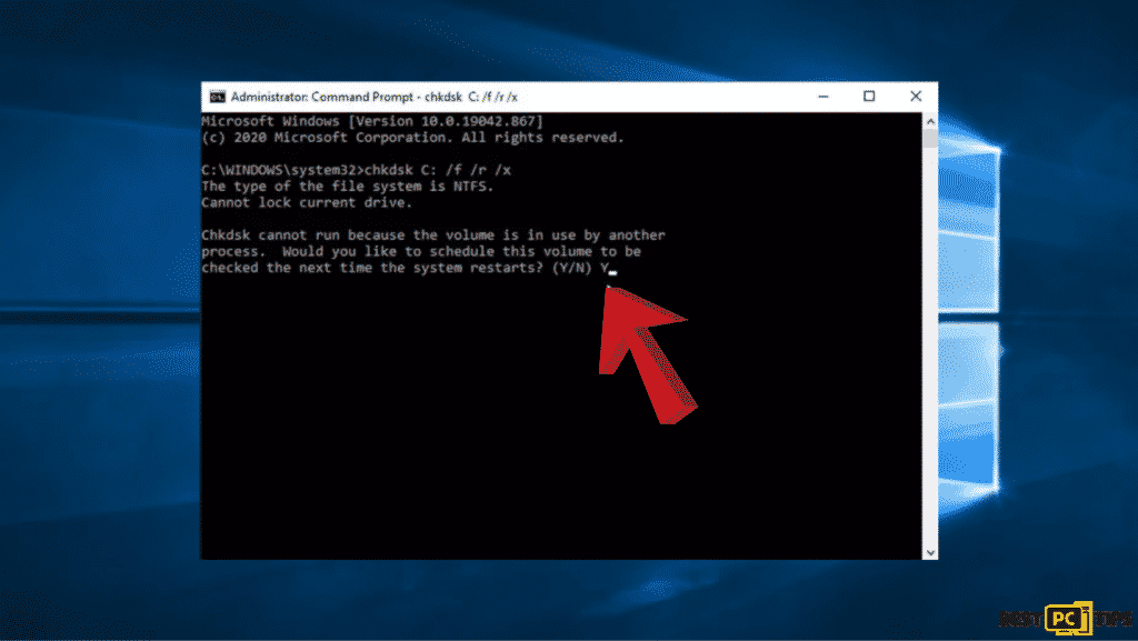 Methods to Fix ATTEMPTED_WRITE_TO_CM_PROTECTED_STORAGE Blue Screen error in Windows- admin command prompt