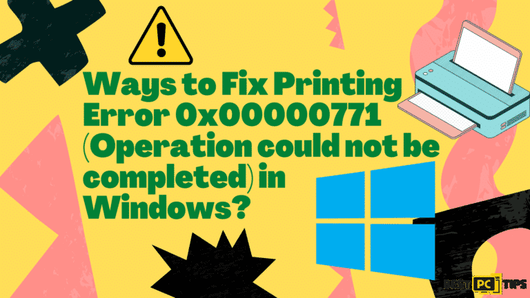 Fix Printing Error 0x00000771