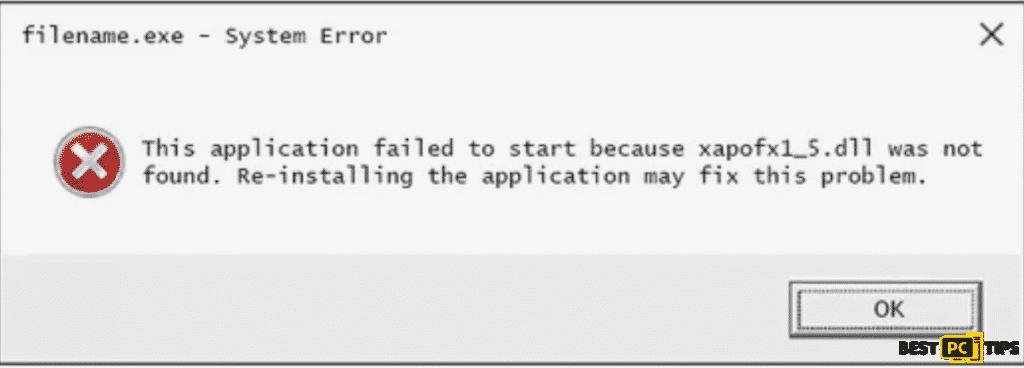 failed error