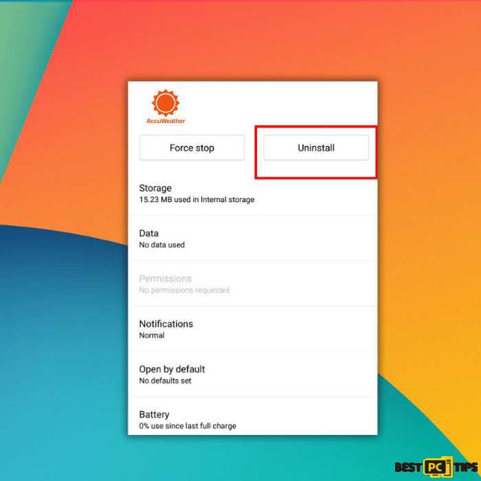 delete-accuweather-from-Android