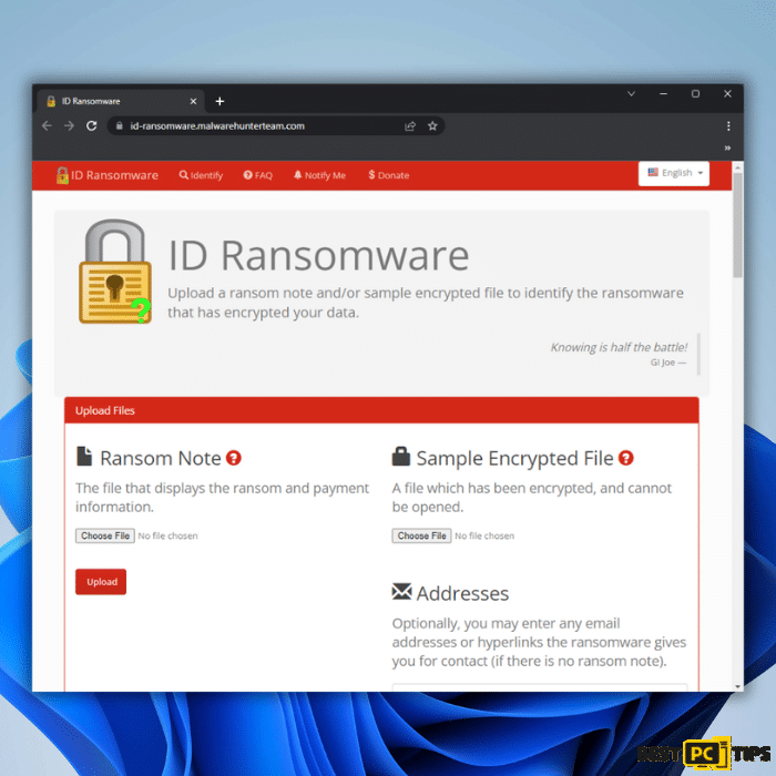 id-ransomware-website