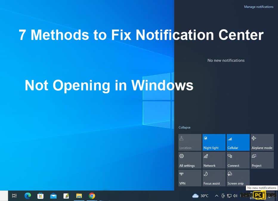 7 methods to fix Windows Notification center errors