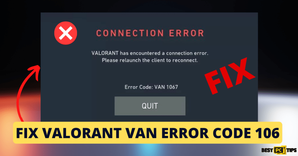 Fix Valorant Van Error Code 106