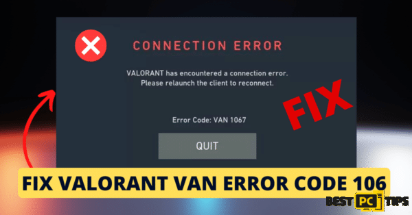 Fix Valorant Van Error Code 106