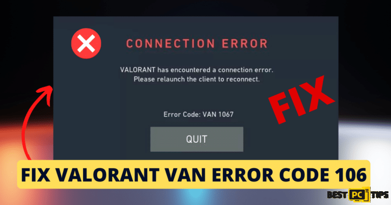 Fix Valorant Van Error Code 106