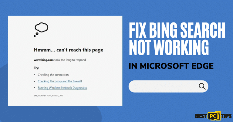 Fix Bing Search Not Working in Microsoft Edge