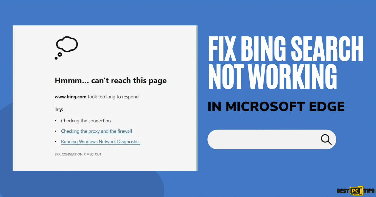 Fix Bing Search Not Working in Microsoft Edge