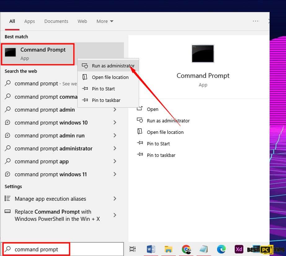 Search Command Prompt